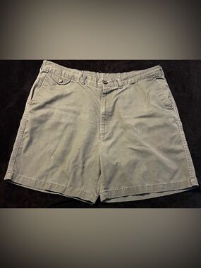Vtg Towncraft Casual Cotton Blend Shorts in Olive Green/Gray Men’s 40W